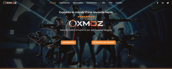 site internet Oxmoz VR développé par Pierre Faucher